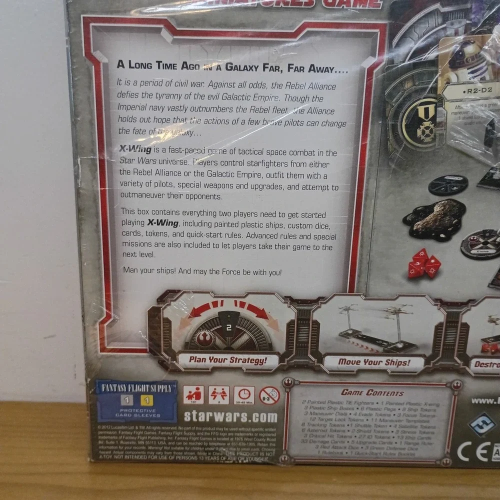 Star Wars X-Wing Miniatures Game Core Set SWX01 1st Edition Some Torn Plastic